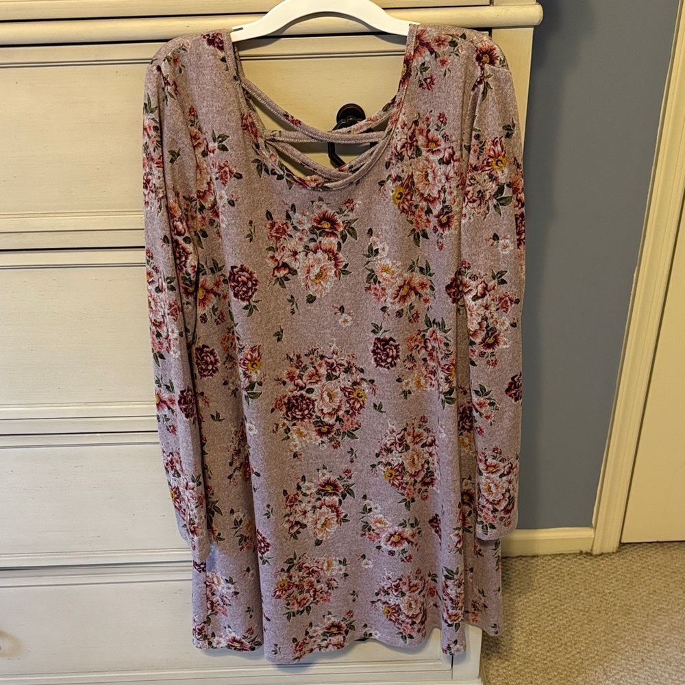 Floral Print Long Sleeve Blouse